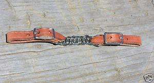 Heavy Harness Leather Twisted Chain Curb Strap  