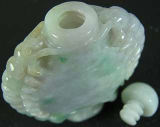   Bottle Chinese Natural Grade A Jade Jadeite Two Chilopods S 053 1