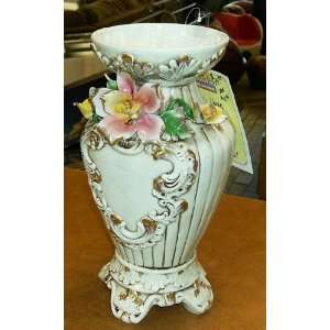  Beautiful Vintage Capodimonte Rose Vase