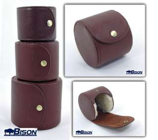 BISON HARD LEATHER FLY REEL CASE 3 SIZES AVAILABLE  