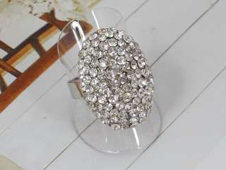   clear crystal rings quantity 12pcs ring type open type free size