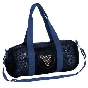  West Virginia Mountaineers Navy Blue Mesh Duffel Bag 