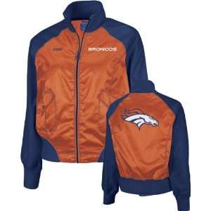 Denver Broncos  Orange/Navy  Womens Satin Cheerleader Jacket  