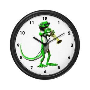  Blues Trumpet Gecko Wall Clock by 