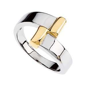    50257 14K W & Y Gold Ring 2 Tone Metal Fashion Ring Jewelry