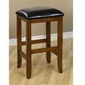 Mission style 24 inch Oak Counter Stools (Set of 2)