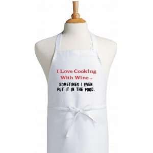  I Love Cooking With Wine Funny Aprons For Chefs