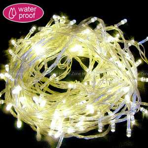 100 LED 10M Warm White String Fairy Lights Christmas Wedding Garden 