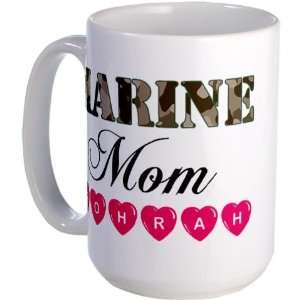 Marine Mom OOHRAH Military Large Mug by   Kitchen 