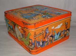 1962 THE FLINTSTONES METAL LUNCH BOX WITH THERMOS  
