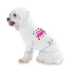   JENNIFER Hooded (Hoody) T Shirt with pocket for your Dog or Cat MEDIUM