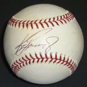 Ken Griffey Jr. Signed Ball   ~ RedsWhite Sox ~ AS IS  
