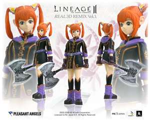 LINEAGE 2 Japan Dwarf Figure MMORPG with Base & AXE Set  