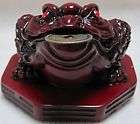 Feng Shui Lucky Red Toad & Chinese Coin for Longevity Prosperity and 