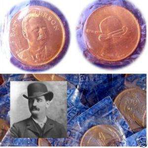 Bat Masterson Dodge City Sheriff   Copper Coin Medal  