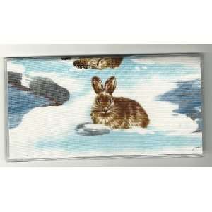  Checkbook Cover Winter Time Snow Bunny Rabbit Everything 