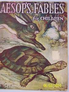 AESOPS FABLES FOR CHILDREN Milo Winter 1919 1st Editio  