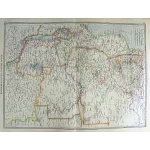 HARMSWORTH MAP 1906 RHODESIA AFRICA CONGO STATE 