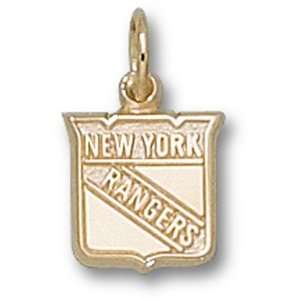  New York Rangers Pendant   10K Gold Shield Logo GEMaffair 