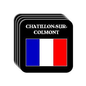 France   CHATILLON SUR COLMONT Set of 4 Mini Mousepad Coasters