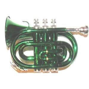  Green Pocket Trumpet Musical Instruments