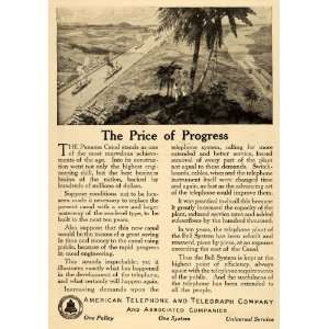  1915 Ad American Telephone & Telegraph Co. Panama Canal 