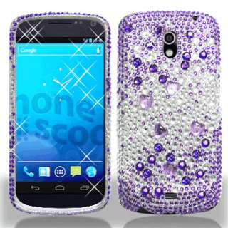 For Samsung Galaxy Nexus Crystal Diamond BLING Case Phone Cover Purple 