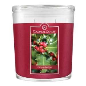 Pack of 2 Colonial Candle Crimson Festival Scented Red Jar Candles 22 