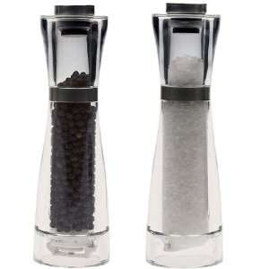   Woodware tophat acrylic salt and pepper mill set 