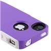   CASE for APPLE iPHONE 4S   PURPLE / WHITE   NEW   ALL CARRIERS  