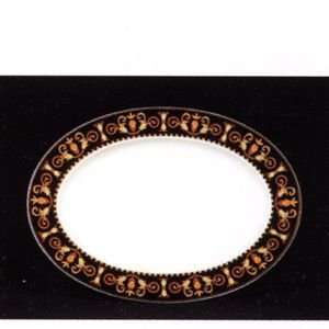  Versace by Rosenthal Barocco Oval Platter 13 Inch