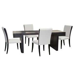  5PC 84 Rectangle Dining Set w/Taupe Chairs by Diamond 