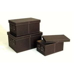  Wayborn Accent Leather Storage Boxes Furniture & Decor