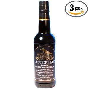 Estornell Reserva Sherry Wine Vinegar, 12.68 Ounce Bottles (Pack of 