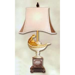  Ivory Gold Finish Sculpture Table Lamp