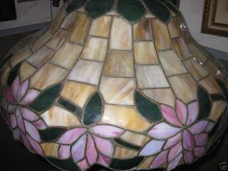 Bradley & Hubbard Leaded Glass Lamp Base And Old Shade  