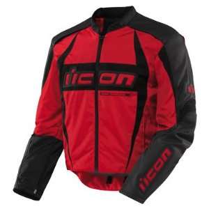  ICON ARC TEXTILE JACKET RED MD Automotive