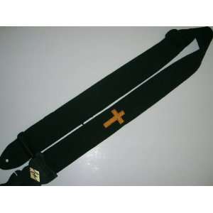  LM Products Embroidered Small Cross, 2 Cotton Guitar Strap 