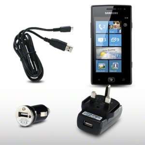  SAMSUNG OMNIA W I8350 USB MAINS ADAPTER & USB MINI CAR 