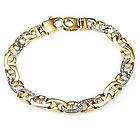 MENS 14KT YELLOW GOLD DIAMOND BRACELET 8 1/2 INCHES AWESOME LOOKING 