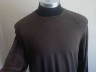 Brown L/S Tommy Bahama Pullover Crew Neck Camp shirt L  