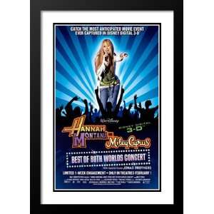  Hannah Montana/Miley Cyrus 32x45 Framed and Double Matted Movie 