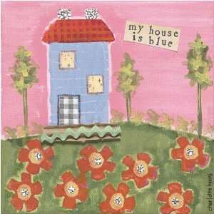  Daisy My House is Blue 10.5x10.5 Canvas Art Image Wrap Toys & Games