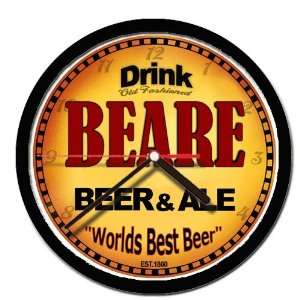  BEARE beer and ale cerveza wall clock 
