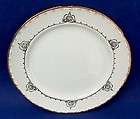 crooksville china cro9 dinner plate vintage 1930s gold gold white