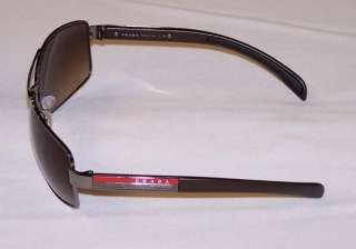 Prada Sport Authentic Sunglasses PS54IS PS 54IS 5AV6S1 Gunmetal Brown 
