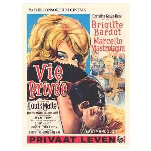  Vie Privee Movie Poster, 11 x 15.5 (1962)
