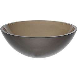 Kraus 14 inch Brown Frosted Glass Vessel Sink  