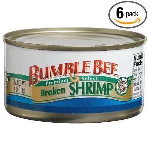 Bumble Bee Shrimp Regular Broken, 4 Ounce Can (Pack of 6)  