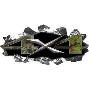   Metal 4x4 Decals Real Camo   6 h x 13 w   REFLECTIVE Everything